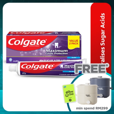COLGATE Colgate Sugar Acid Neutralizer Cool Mint Toothpaste (2x225g)