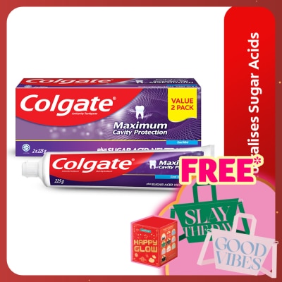 COLGATE Colgate Sugar Acid Neutralizer Cool Mint Toothpaste (2x225g)