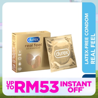 DUREX Non Latex Condom Real Feel Skin-On-Skin 3s