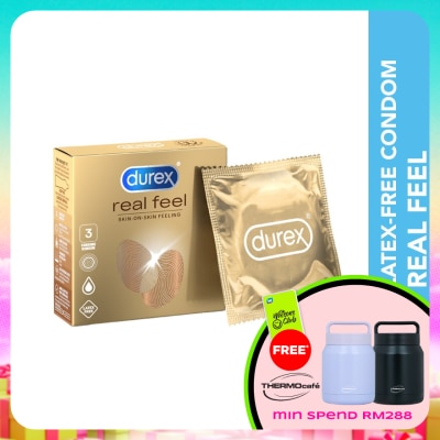 DUREX - Non Latex Condom Real Feel Skin-On-Skin 3s