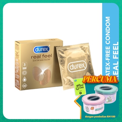 DUREX Non Latex Condom Real Feel Skin-On-Skin 3s