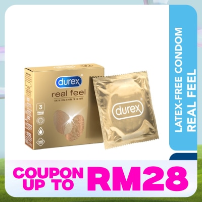 DUREX Non Latex Condom Real Feel Skin-On-Skin 3s