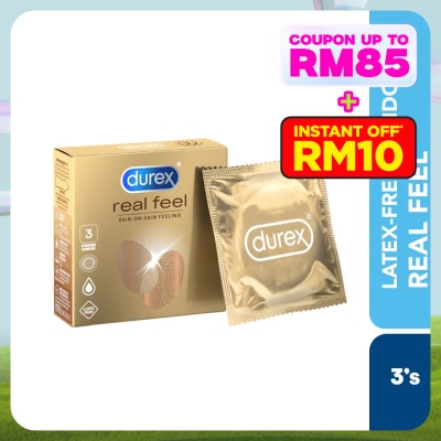 DUREX Non Latex Condom Real Feel Skin-On-Skin 3s