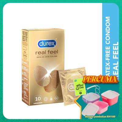 DUREX - Non Latex Condom Real Feel Skin-On-Skin 10s