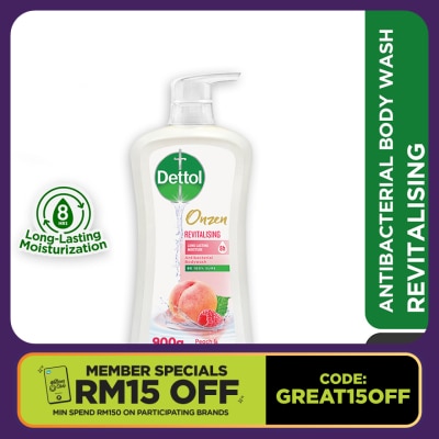 DETTOL Body Wash Onzen Revitalising Peach & Raspberry 900g