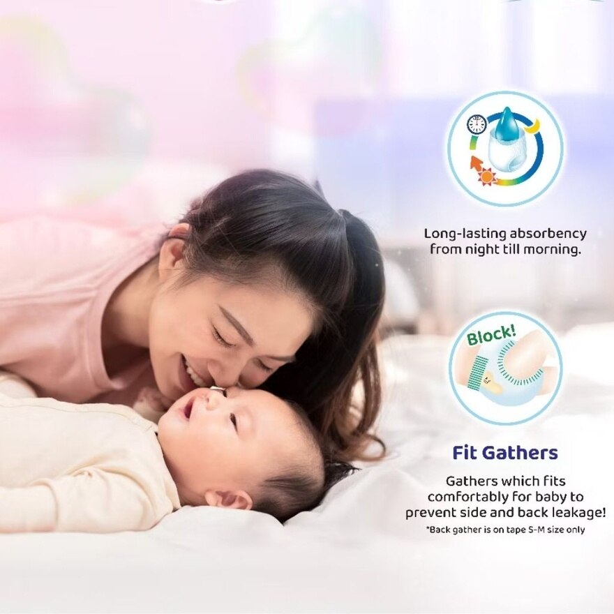 Merries Super Premium Tape Baby Diaper Super Jumbo pack (6-11kg) M 52s