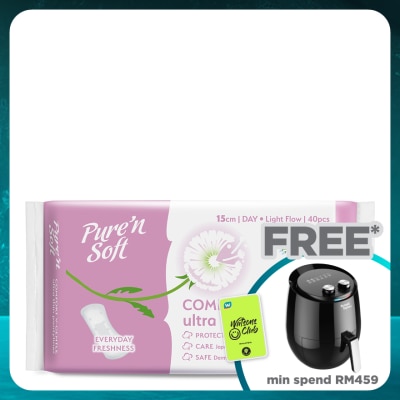 PURE'N SOFT Ultra-Thin Pantyliner 15cm 40's