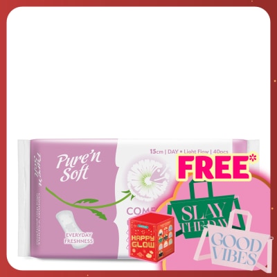 PURE'N SOFT Ultra-Thin Pantyliner 15cm 40's