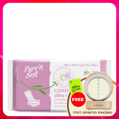 PURE'N SOFT - Ultra-Thin Pantyliner 15cm 40's