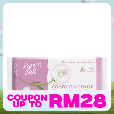 PURE'N SOFT Ultra-Thin Pantyliner 15cm 40's