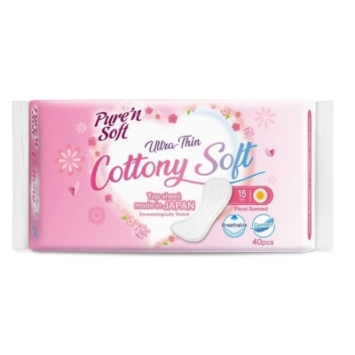 PURE'N SOFT Ultra-Thin Pantyliner 15cm 40's