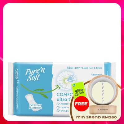 PURE'N SOFT - Ultra-Thin Pantyliner Unscented 15cm 40's