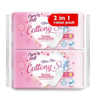 PURE'N SOFT Ultra-Thin Pantyliner 150mm 2 x 40's