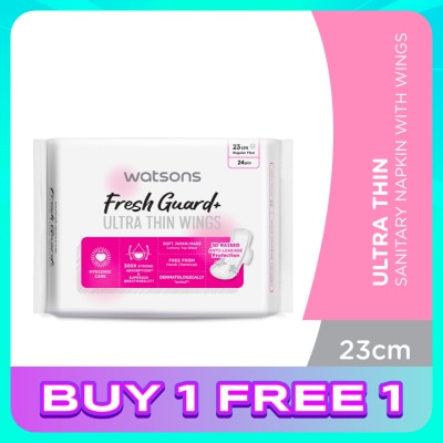 WATSONS Ultra-Thin Sanitary Napkin with Wings 23cm 24's