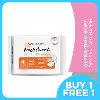 WATSONS Ultra-Thin Soft Dry Sanitary Napkin 23cm 24's