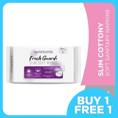 WATSONS Slim Cottony Soft Sanitary Napkins 29cm x 18's