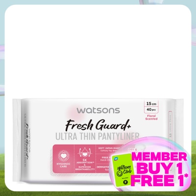 WATSONS Ultra-Thin Pantyliner Floral Scented 40's