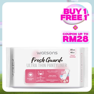 WATSONS Ultra-Thin Pantyliner Floral Scented 40's