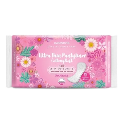 WATSONS Ultra-Thin Pantyliner Floral Scented 40's