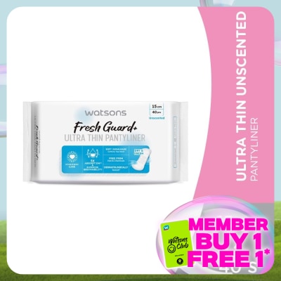 WATSONS Ultra-Thin Pantyliner Unscented 40's