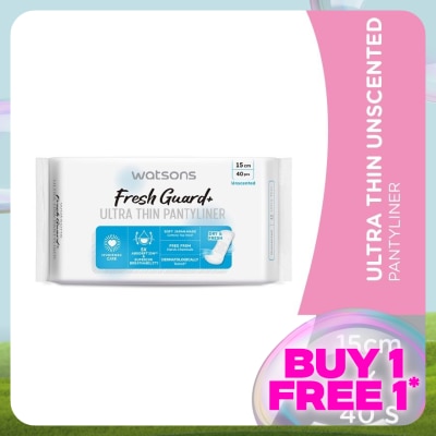 WATSONS Ultra-Thin Pantyliner Unscented 40's