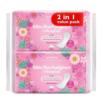 WATSONS Ultra Thin Floral Scented Pantyliner 150MMx40sx2