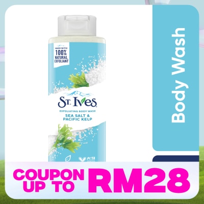 ST IVES Exfoliating Sea Salt & Pacific Kelp B/Wash 450ml