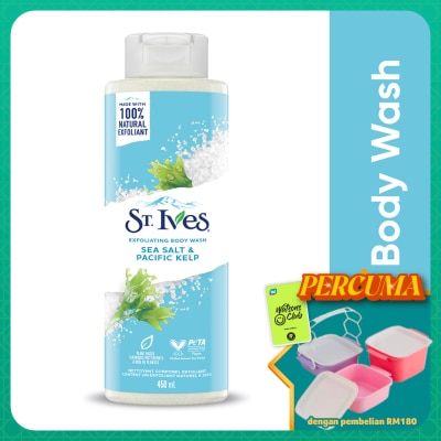 ST IVES - Exfoliating Sea Salt & Pacific Kelp B/Wash 450ml