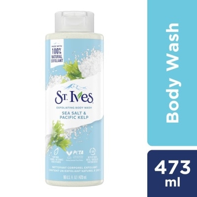 ST IVES Exfoliating Sea Salt & Pacific Kelp B/Wash 473ml