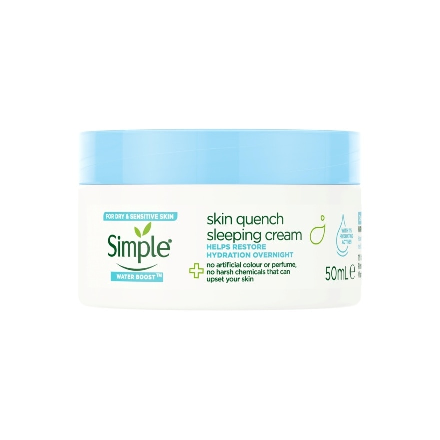 Simple Water Boost Skin Quench Sleeping Cream 50ml