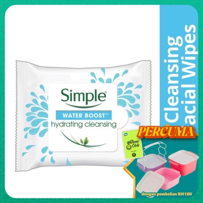 SIMPLE - Simple Water Boost Hydrating Cleansing Wipes 25s'