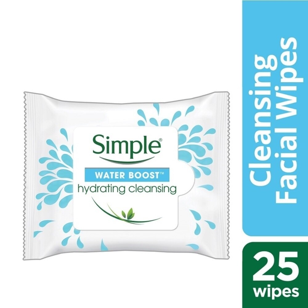 Simple Water Boost Hydrating Cleansing Wipes 25s'