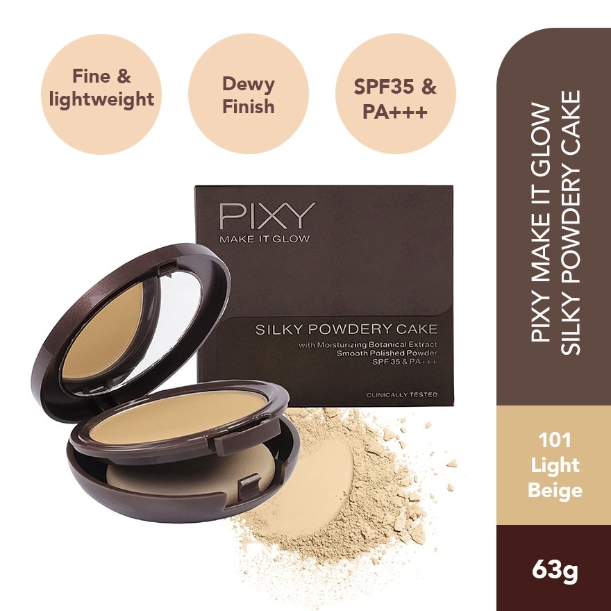 Pixy Glow Powdery Cake 101 Light Beige