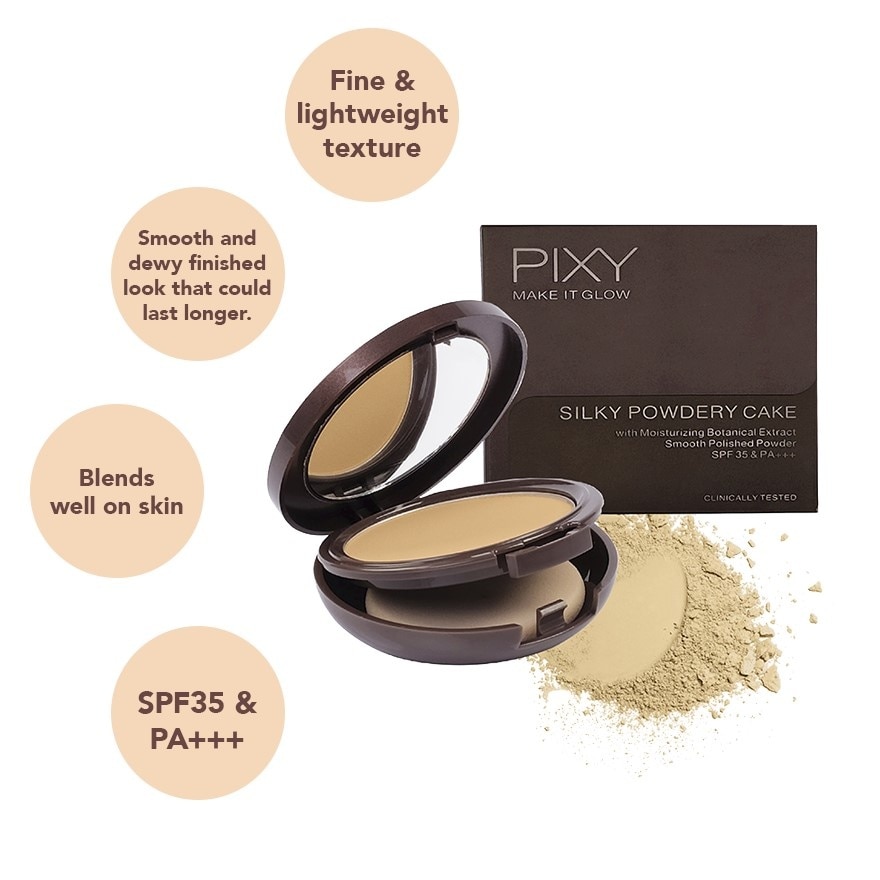 Pixy Glow Powdery Cake 201 Neutral Beige