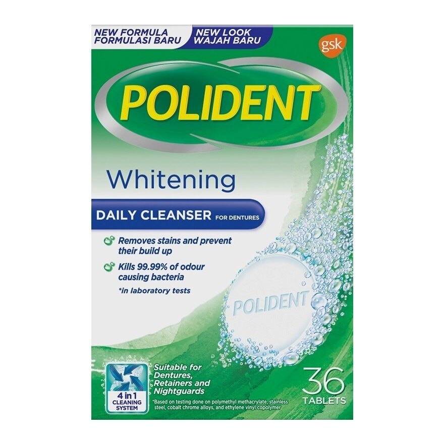 Polident Cleanser Overnight Whitening