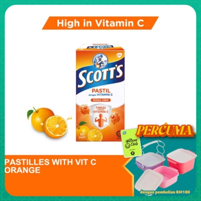 SCOTT'S - Vitamin C Pastilles Orange 50S For Kids