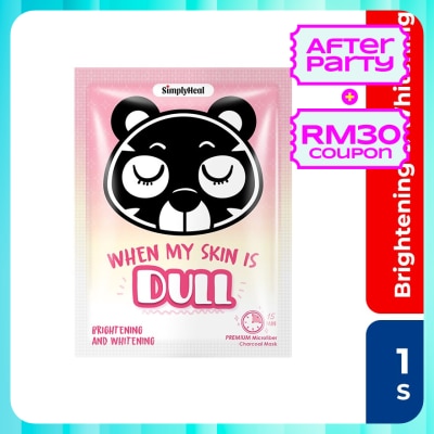 SIMPLYHEAL Brightening & Whitening Premium Charcoal Mask 1s