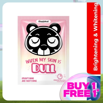 SIMPLYHEAL Brightening & Whitening Premium Charcoal Mask 1s