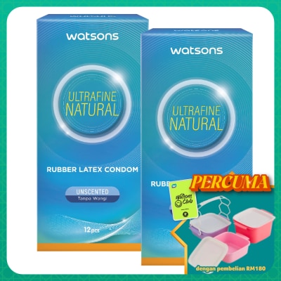 WATSONS - Ultrafine Natural Condom 12's + 12's