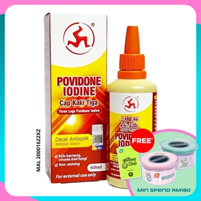 3LEGS Povidone Iodine Dropper Bottle 60ml