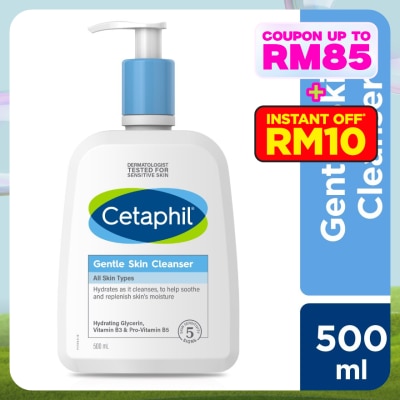 CETAPHIL Gentle Skin Cleanser For Face & Body 500ml