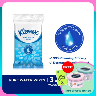 KLEENEX Hand & Face Fresh Wipes 10's x 3