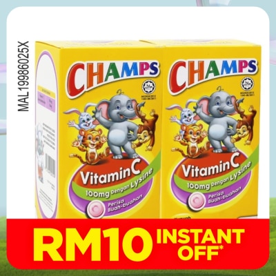CHAMPS Vitamin C With Lysine  2 x 100's