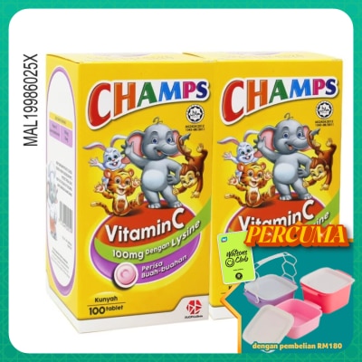 CHAMPS - Vitamin C With Lysine  2 x 100's