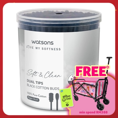 WATSONS Black Cotton Soft Buds 200's
