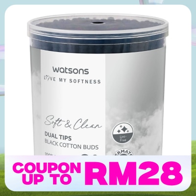 WATSONS Black Cotton Soft Buds 200's