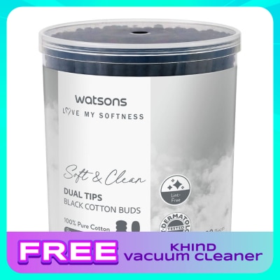 WATSONS Black Cotton Soft Buds 200's
