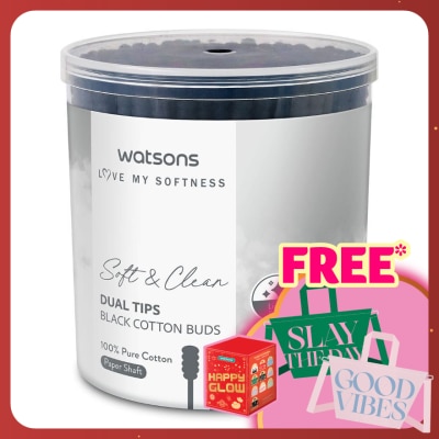 WATSONS Black Cotton Soft Buds 200's