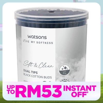 WATSONS Black Cotton Soft Buds 200's