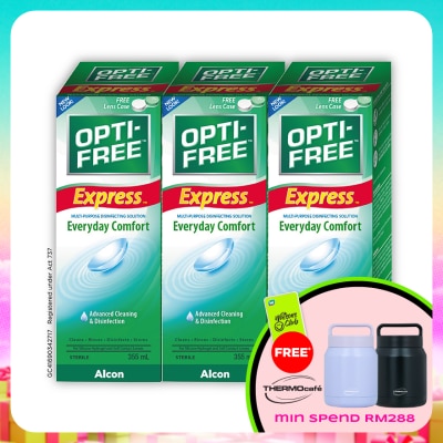 OPTI FREE - EXPRESS Multipurpose Disinfecting Solution 3x355mL